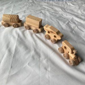 Handmade Wooden Train Set
